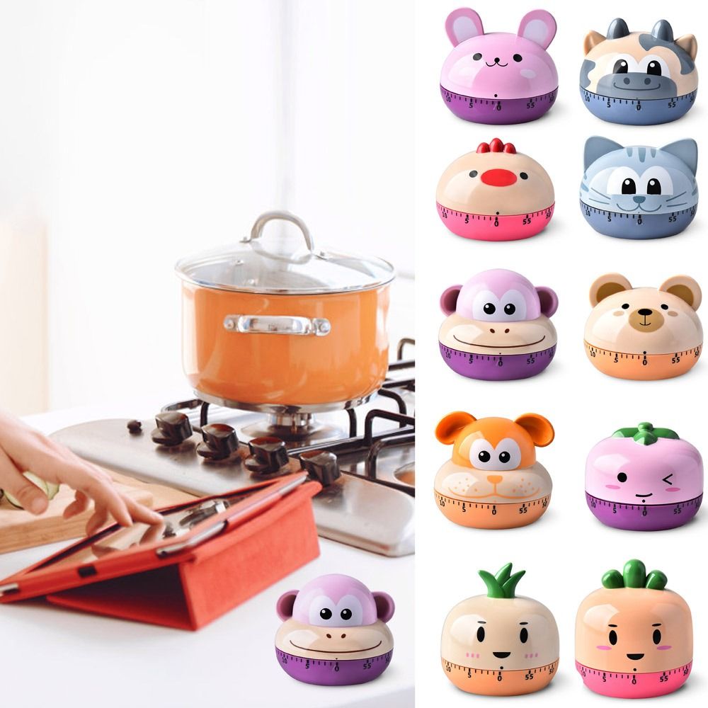 Kitchen Baking Timer - 동물 귀여운 기계식 타이머 학생 학습