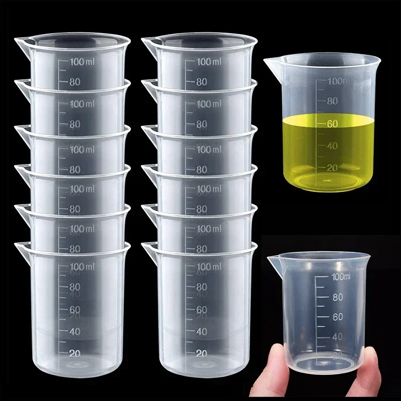 Kitchen Baking Containers - 100ml 측정 컵 투명 플라스틱 규모