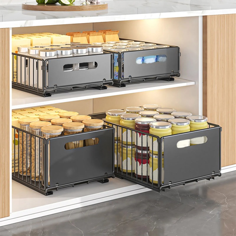 Kitchen Baking Tray Storage - 슬라이드 레일이 있는 주방 수납 선반