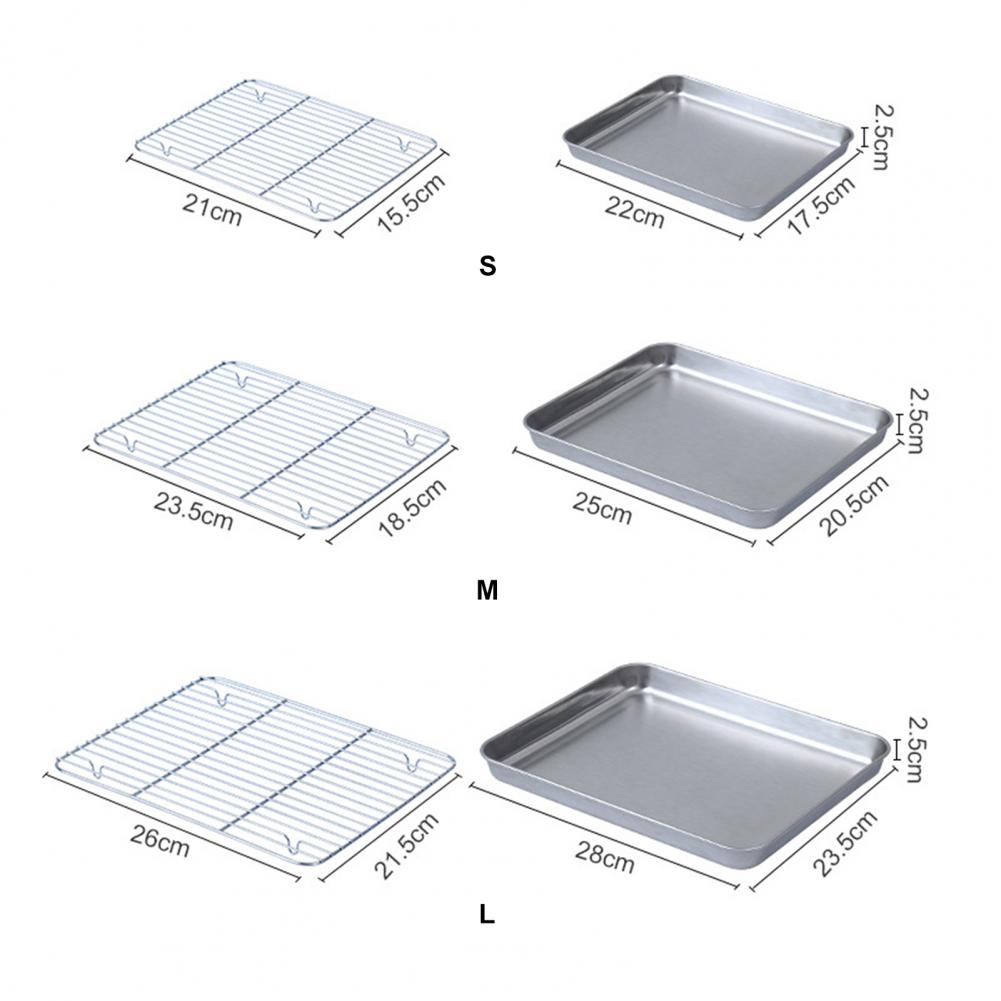 Kitchen Baking Tray Set - 스테인리스 스틸 오븐 베이킹 팬 그릴