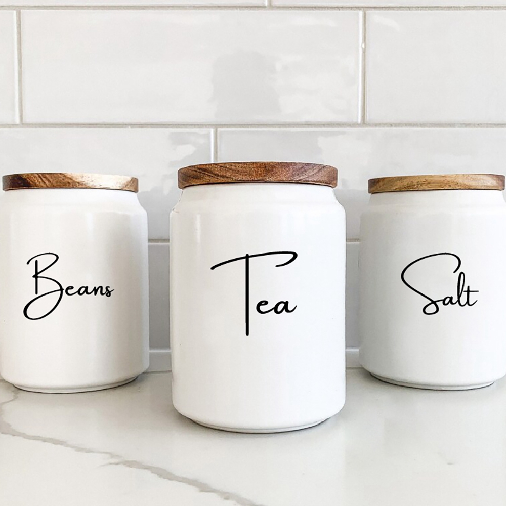 Kitchen Baking Wall Art - 주방 조직 용기 항아리 라벨 스티커