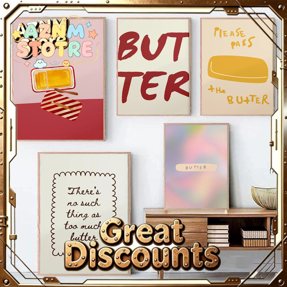 Kitchen Baking Wall Art - 1pc 버터 포스터 미니멀리스트 주방 장식