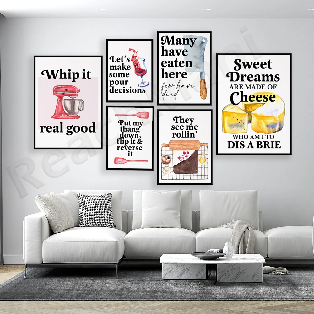 재미있는 베이킹 인용문 포스터, 음식 농담 인용문, 재 - Kitchen Baking Wall Art 리뷰 및 가격