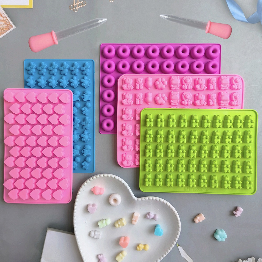 7개의 캔디 실리콘 몰드와 2개의 드롭퍼 세트, 캔디  - Kitchen Baking Tray Set 리뷰 및 가격