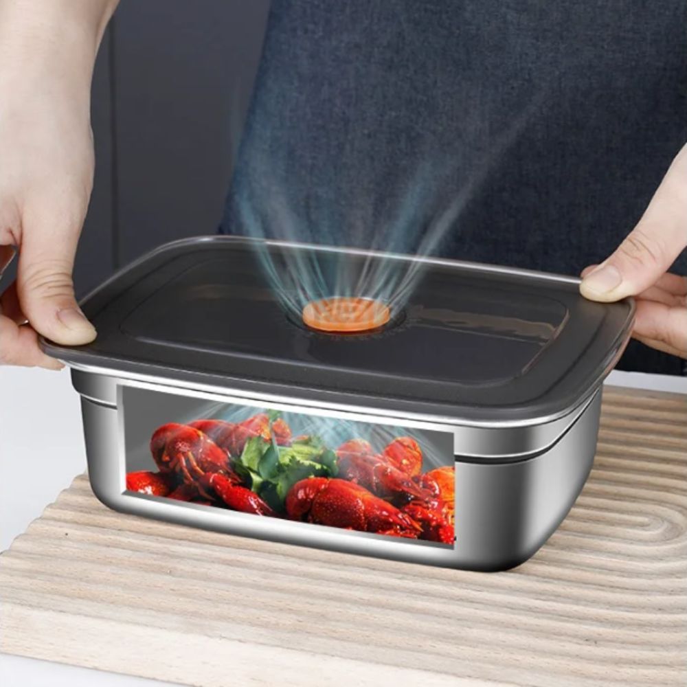 휴대용 스테인레스 스틸 보존 상자 누출 방지 냉장고 냉 - Kitchen Baking Tray Storage 리뷰 및 가격