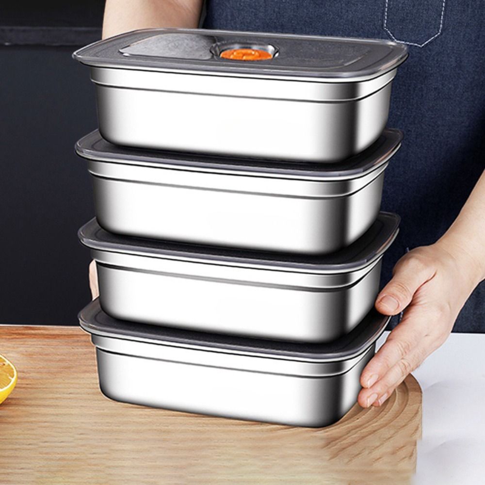 휴대용 스테인레스 스틸 보존 상자 누출 방지 냉장고 냉 - Kitchen Baking Tray Storage 리뷰 및 가격