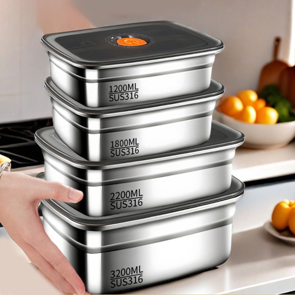 휴대용 스테인레스 스틸 보존 상자 누출 방지 냉장고 냉 - Kitchen Baking Tray Storage 리뷰 및 가격