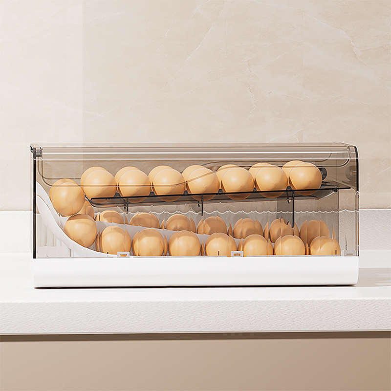 냉장고용 자동 회전 계란 디스펜서 2단 공간 절약형 계 - Kitchen Baking Tray Storage 리뷰 및 가격