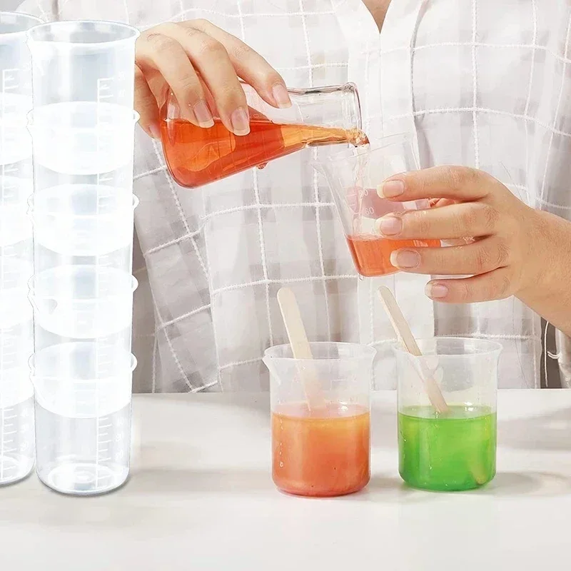 100ml 측정 컵 투명 플라스틱 규모 비커 컵 실험실 - Kitchen Baking Containers 리뷰 및 가격
