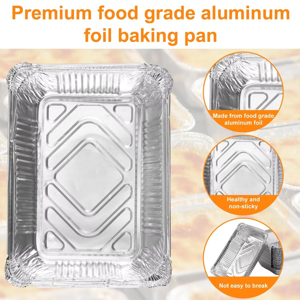 10PCS 뚜껑이있는 새로운 알루미늄 호일 트레이 사각 - Kitchen Baking Containers 리뷰 및 가격