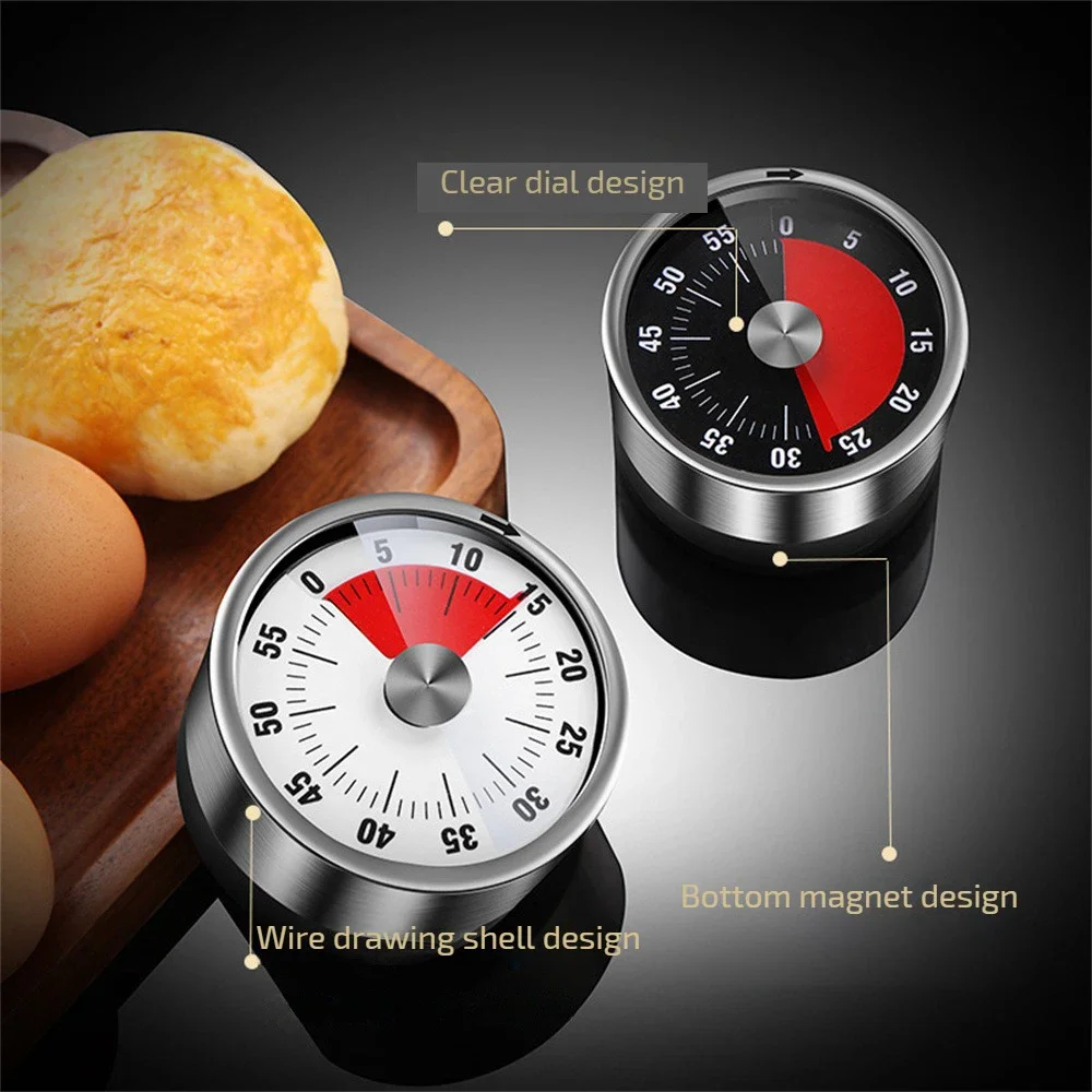 새로운 스테인레스 스틸 비주얼 타이머 기계식 주방 타이 - Kitchen Baking Timer 리뷰 및 가격