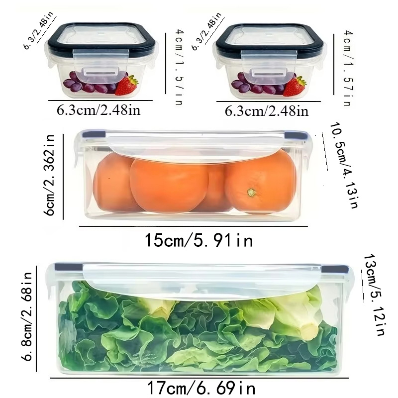 8Pcs 용기 4개 뚜껑 4개 세트 주방 밀폐용기 플라 - Kitchen Baking Tray Storage 리뷰 및 가격