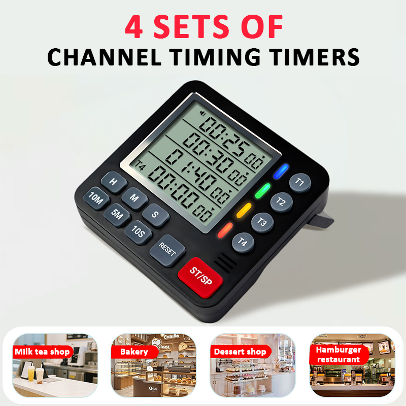 디지털 주방 타이머 4채널 대형 디스플레이, 큰 알람  - Kitchen Baking Timer 리뷰 및 가격