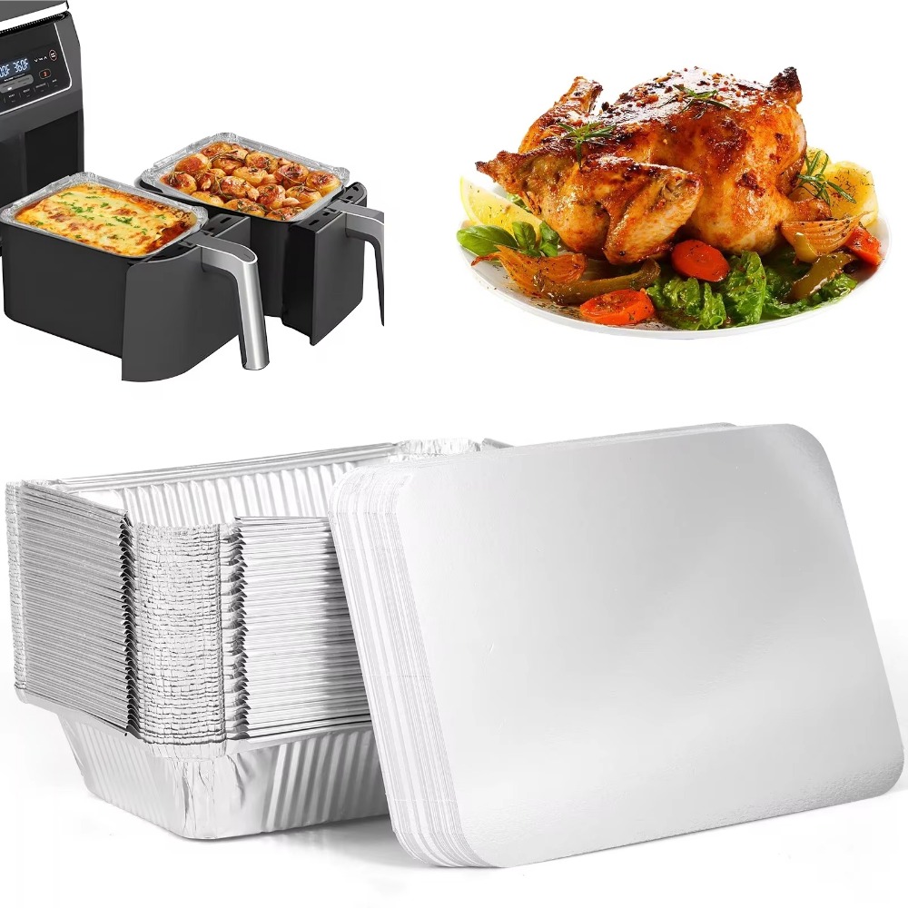 10PCS 일회용 알루미늄 호일 식품 저장 용기 오븐  - Kitchen Baking Tray Storage 리뷰 및 가격