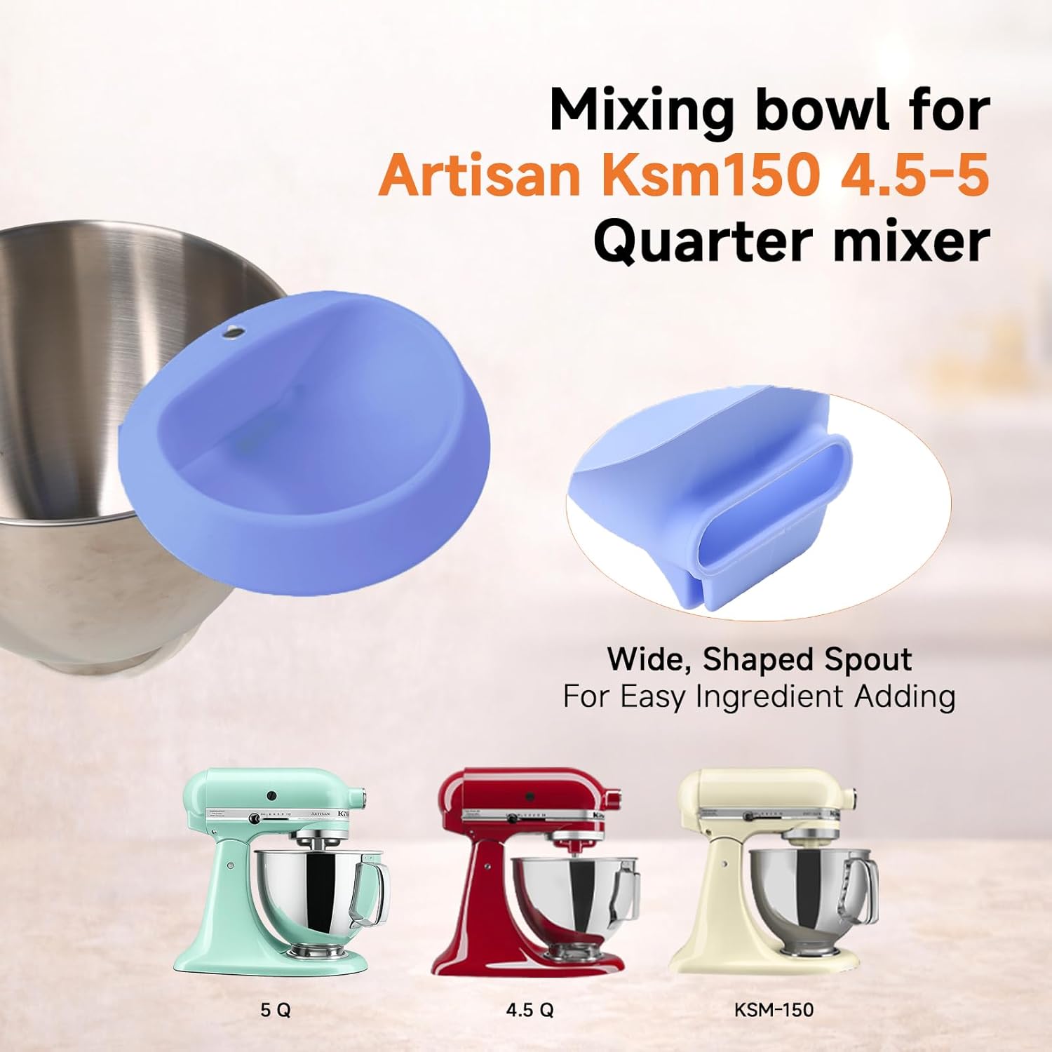 키친에이드 믹서용 실리콘 밀가루 깔때기, 블루 밀가루  - Kitchen Aid Baking Bread 리뷰 및 가격