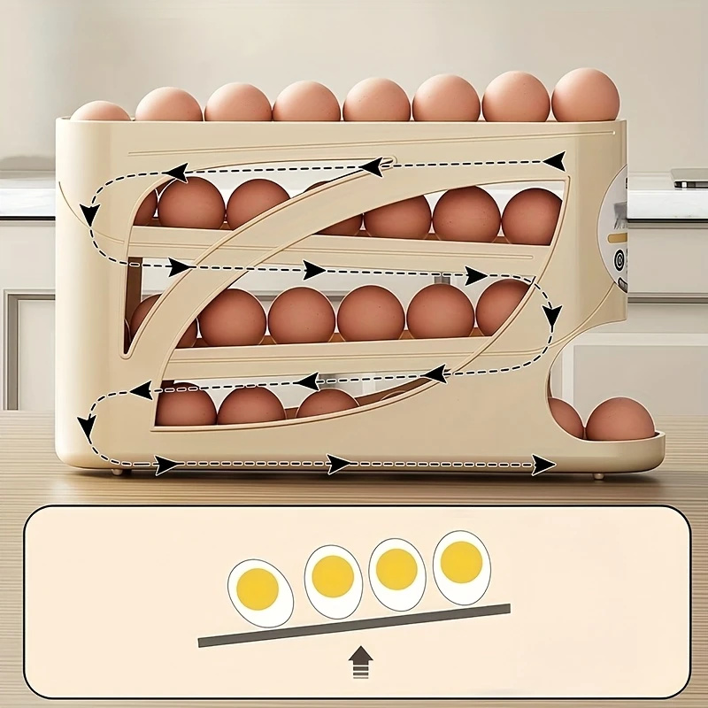 2~4단 회전식 계란 보관함 (냉장고용) - 24개 계 - Kitchen Baking Tray Storage 리뷰 및 가격