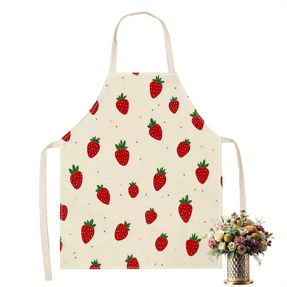 1pc 딸기 앞치마 과일 패턴 주방 요리 베이킹 그림  - Baking Kitchen Kids 리뷰 및 가격