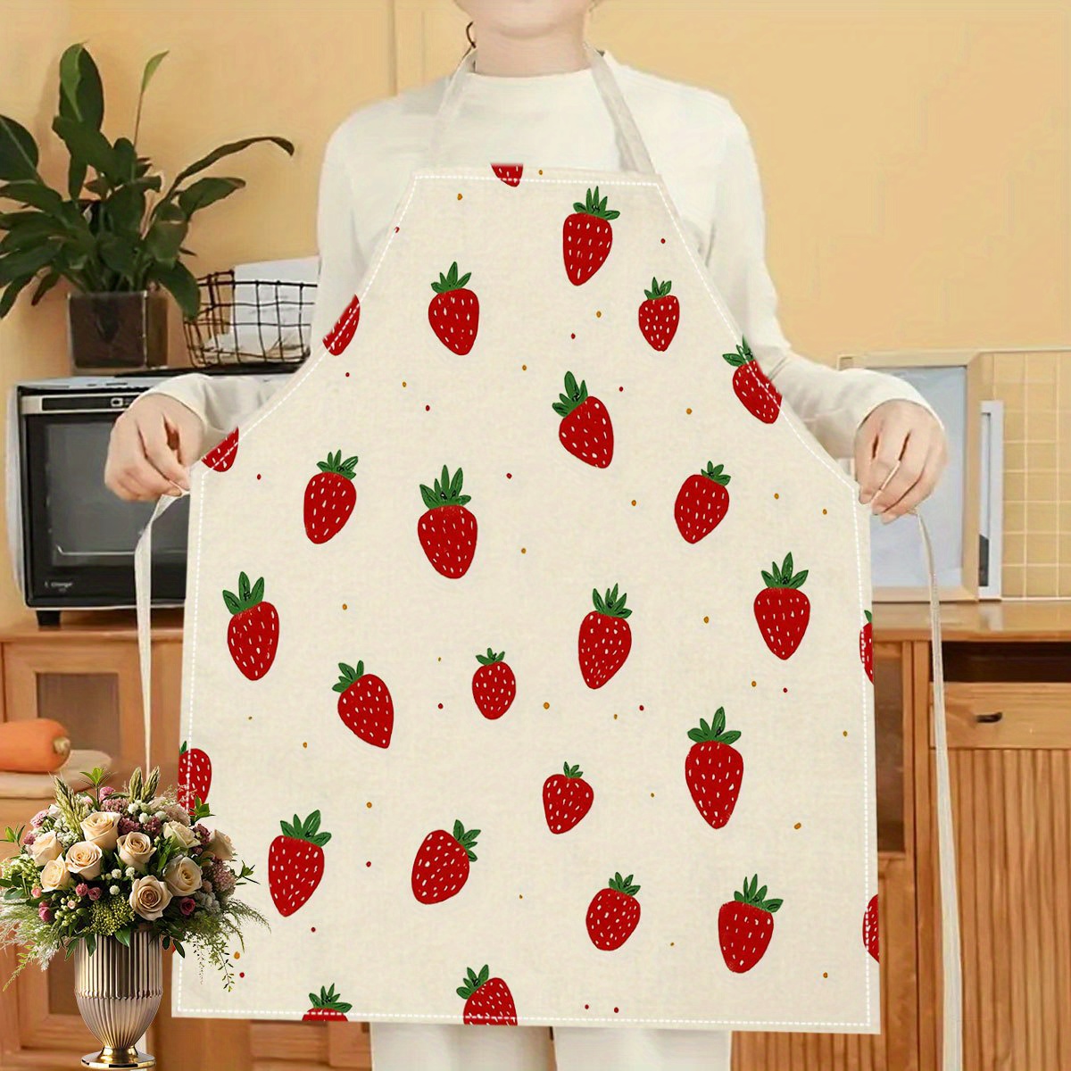 1pc 딸기 앞치마 과일 패턴 주방 요리 베이킹 그림  - Baking Kitchen Kids 리뷰 및 가격