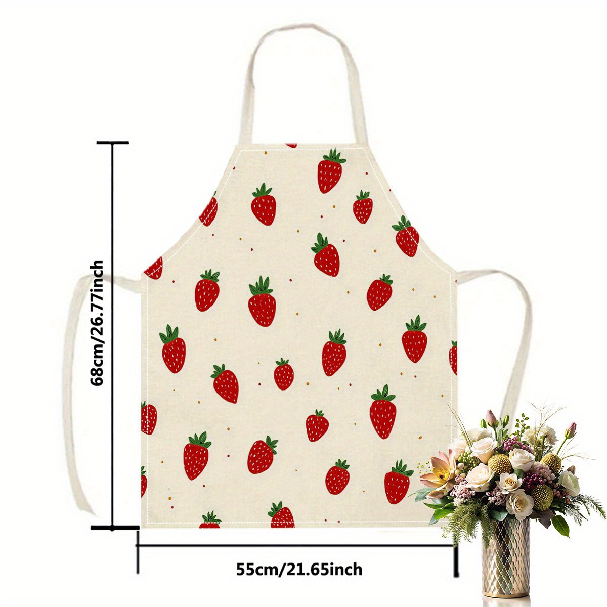 1pc 딸기 앞치마 과일 패턴 주방 요리 베이킹 그림  - Baking Kitchen Kids 리뷰 및 가격