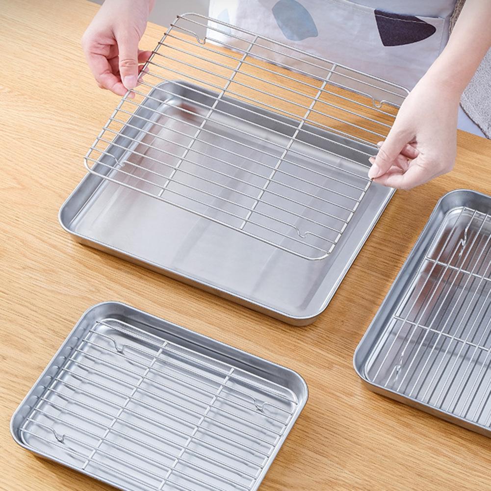 스테인리스 스틸 오븐 베이킹 팬 그릴 랙 세트 논스틱  - Kitchen Baking Tray Set 리뷰 및 가격