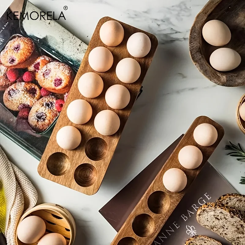 KEMORELA 1PCS 현대 나무 계란 보관 상자-신 - Kitchen Baking Containers 리뷰 및 가격