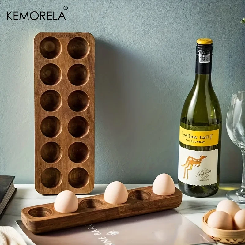KEMORELA 1PCS 현대 나무 계란 보관 상자-신 - Kitchen Baking Containers 리뷰 및 가격
