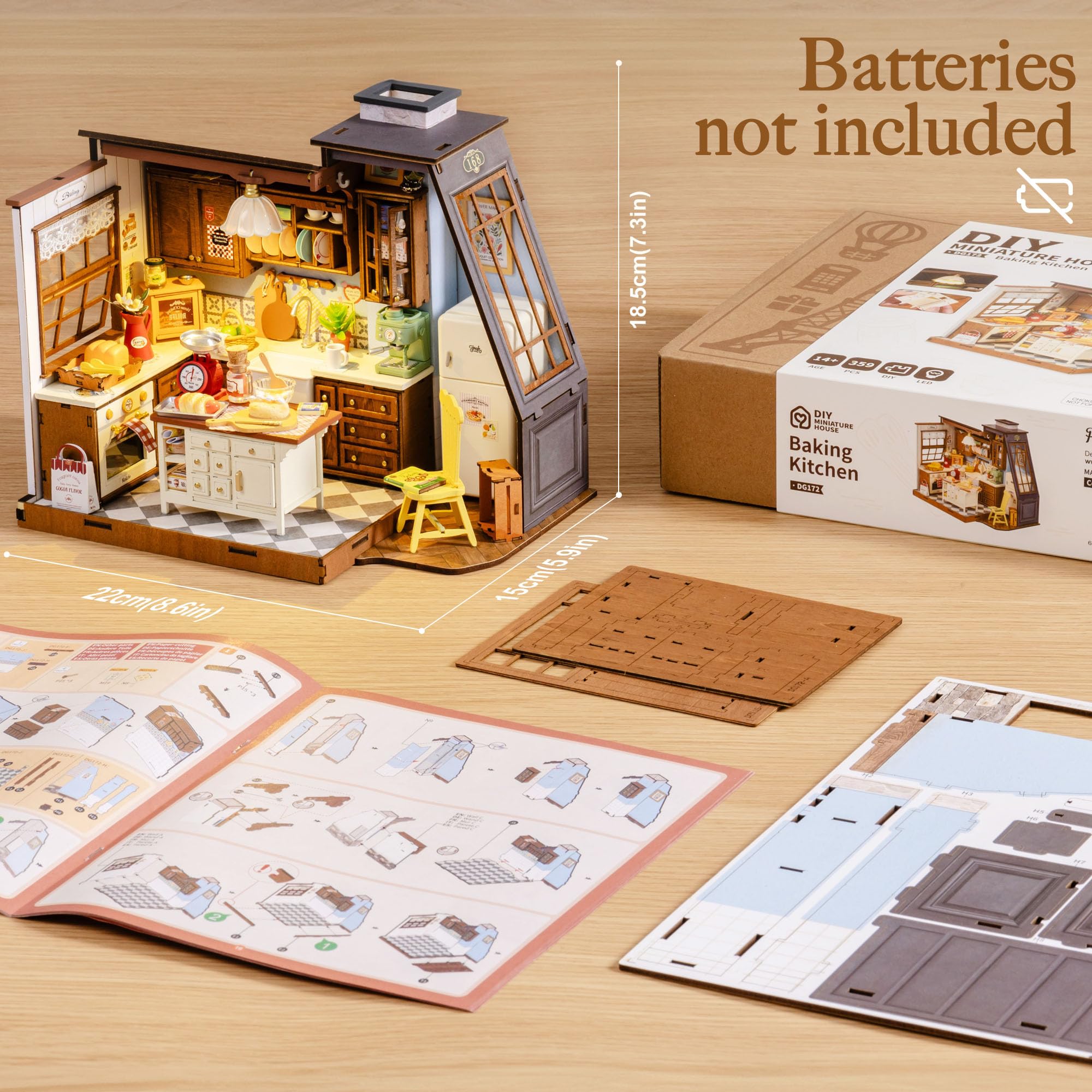 롤라이프 DIY 미니어처 하우스 키트 모델 키트 인형  - Baking Kitchen Robotime 리뷰 및 가격