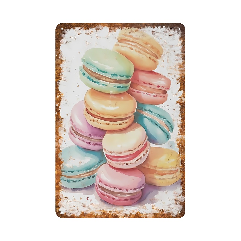 2D 플랫, 4개 세트 디저트 베이킹 벽 장식 표지판  - Kitchen Baking Wall Art 리뷰 및 가격