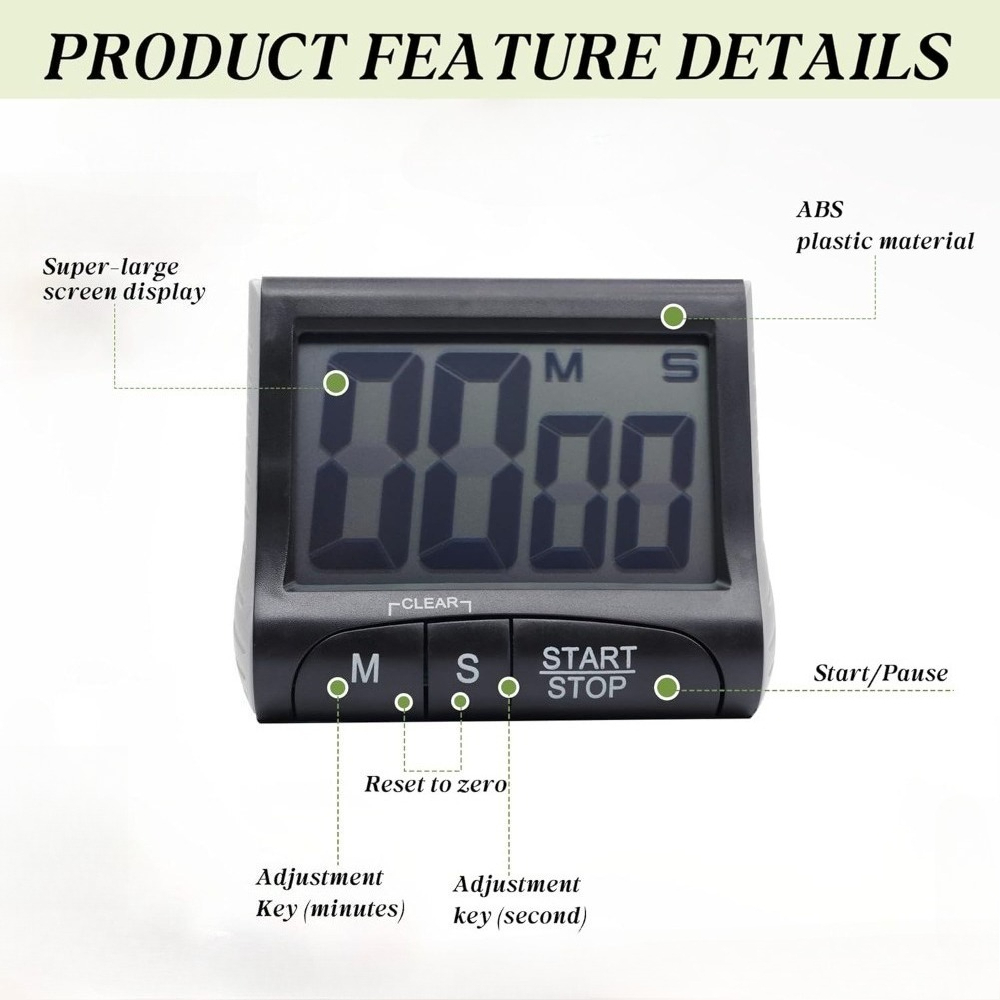디스플레이 주방 타이머 자석식 디지털 타이머 큰 소리  - Kitchen Baking Timer 리뷰 및 가격