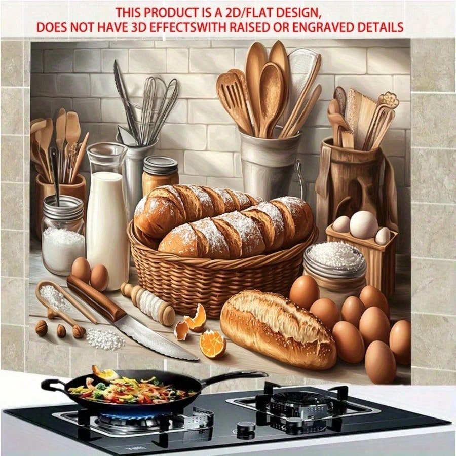 2D 자가 접착 PVC 벽 데칼 베이킹 & 빵 패턴 아 - Kitchen Baking Wall Art 리뷰 및 가격