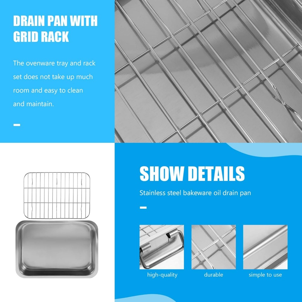 랙 포함 스테인리스 스틸 로스팅 주석, 크리스마스 주방 - Kitchen Baking Tray Set 리뷰 및 가격