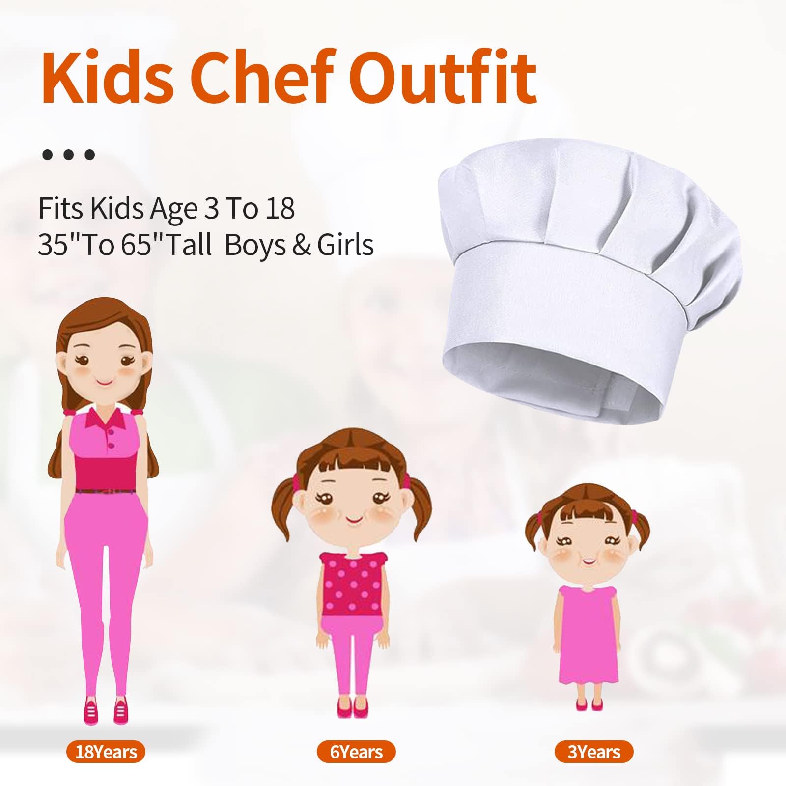 4개 세트 흰색 파티 모자 코스튬 어린이 셰프 모자 2 - Baking Kitchen Kids 리뷰 및 가격